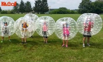 a zorb ball game with friends